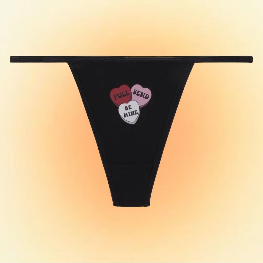 BNWT FULL SEND HEARTS THONG